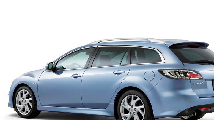 2008 Mazda 6 Wagon Side Pose In Blue